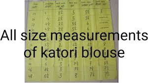 All Size Blouse Measurement Katori Blouse Tip Geeta Ladies Tailor
