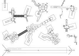 Autocad drawings of a kids playground in plan and side view. Playground Dwg Models Free Download