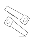 Print saw coloring page (color). Saw Coloring Page Tools