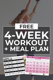 free monthly workout plan and meal