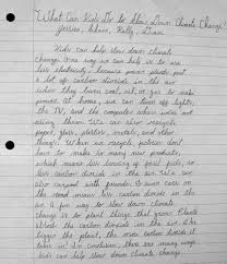 talking to children about climate change noaa planet stewards handwritten essay by student