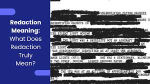 redaction meaning what does redaction