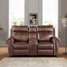 Stader 74 5 In W Brown Faux Leather