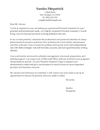 Leading Professional Personal Assistant Cover Letter Examples With