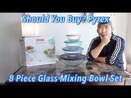 Pyrex 8 Piece Glass Mixing Bowl Set