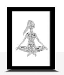 Personalised Yoga Word Art Print Yogi
