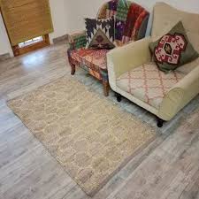 rectangle hemp natural jute rug at rs