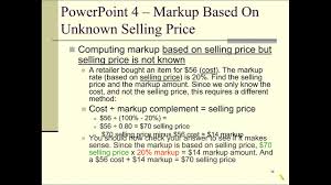 calculating markup based on an unknown