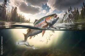 ilrazione stock fishing rainbow