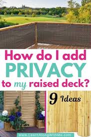 11 Proven Raised Deck Privacy Ideas