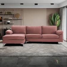 Velvet L Shape Sectional Sofa