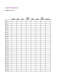 Exercise Weight Loss Chart Edit Fill Sign Online Handypdf