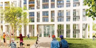 Een groene, duurzame en gemengde woonwijk in opdracht van de stad antwerpen. Zuiderzicht Nieuw Zuid Reynaers Aluminium