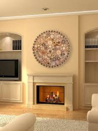 Wood Slices For Wall Fireplace Wall