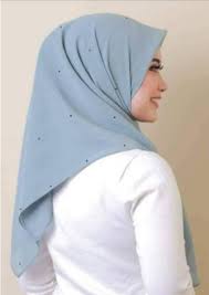 Clearance sale bawal manik tabur for only rm10. Bawal Cotton Manik Tabur Hitam Asni Hijab