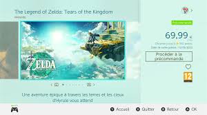 The Legend of Zelda : Tears of the Kingdom : prix et poids du jeu sur l'eshop - Nintendo Switch - Nintendo-Master