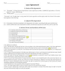 Simple Loan Agreement Template Word Loan Contracts Templates