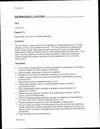 Line Cook Job Description For Resume 8ozx Cook Resume Sample