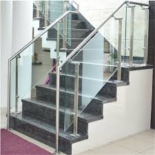 Tempered Glass Stair Railing With