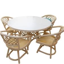 Bamboo dining set, bamboo garden table material: Lot Art Vintage Bamboo Dining Table And Bar Cart