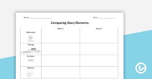 Compare And Contrast Story Elements Worksheet Teaching