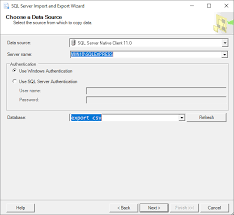 to export data from sql server to xml