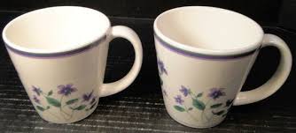 Sweet Violet Coffee Cups Mugs Set