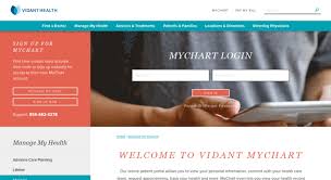 Access Mychart Vidanthealth Com Sign In To Vidant Mychart