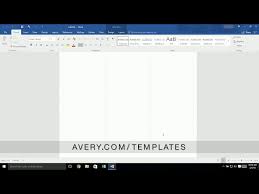 avery template in microsoft word