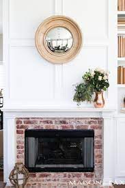 White Molding Fireplace Makeover