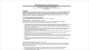 Sample Marketing Director Resume 7 Examples In Word Pdf