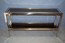 smoked glass console table 1970s