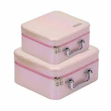 hand bag light rose vanity makeup kit box