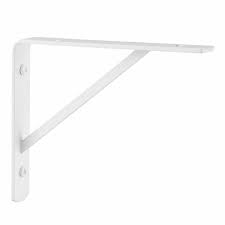 White Steel Medium Duty Shelf Bracket
