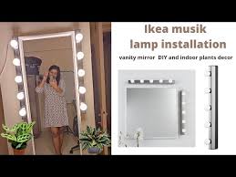 diy ikea vanity mirror with lights