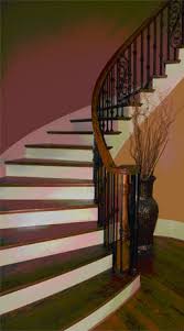 curved staircase wood treads and