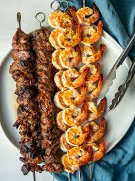 grilled surf and turf skewers grilled