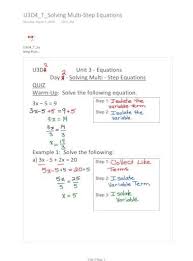 u3d4 t solving multi step unit 3