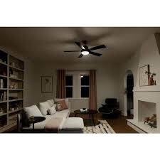 satin black down rod mount ceiling fan