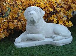 Concrete Mastiff Dog Statue Figurine