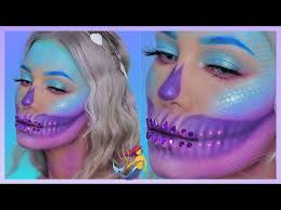 mermaid skull halloween makeup tutorial