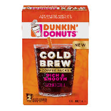 Dunkin' decaf® coffee delivers the same smooth flavor as our original blend, decaffeinated. Dunkin Donuts Cold Brew Coffee Packs