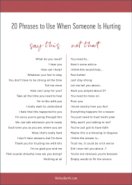 20 phrases to use when someone is hurting