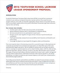 sports sponsorship proposal templates