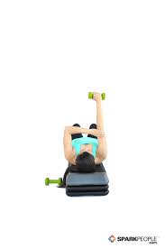 lying dumbbell triceps extensions