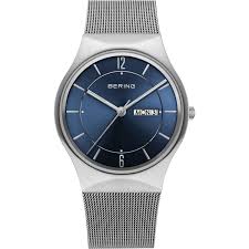 bering men s clic day date stainless