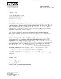 phd application trevor de clercq eastman acceptance letter