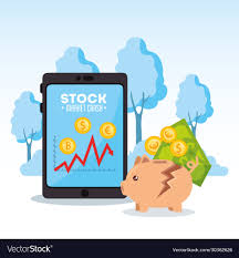 stock market crash with tablet device