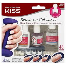 kiss brush on gel short length nail kit