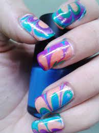 easy water marble nail art technique